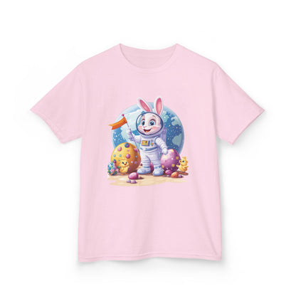 Kids Easter Astronaut Bunny T-Shirt, Space Bunny with Eggs, Galaxy Adventure Tee, Cute Bunny Gift for Boys and Girls