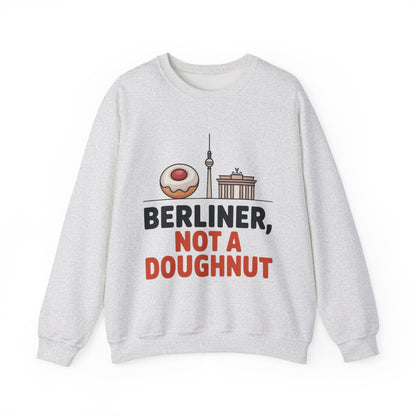 Mens Heavy Blend™ Crewneck Sweatshirt, Berliner Not a Doughnut Funny Berlin Mens Sweatshirt