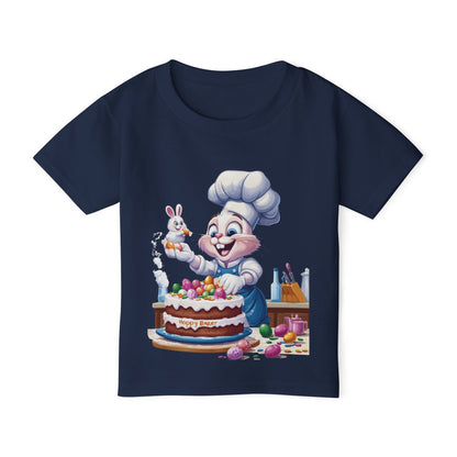 Bunny Chef Toddler T-Shirt, Cute Easter Apparel, Kids Baking Shirt, Toddler Gifts, Spring Outfits, Happy Bunny Design, Easter Cake Shirt