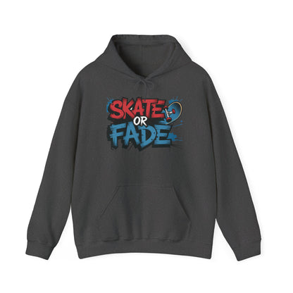 Skate Or Fade Men's Hoodie, Graffiti Skateboarding Pullover, Urban Streetwear Hoodie for Skaters
