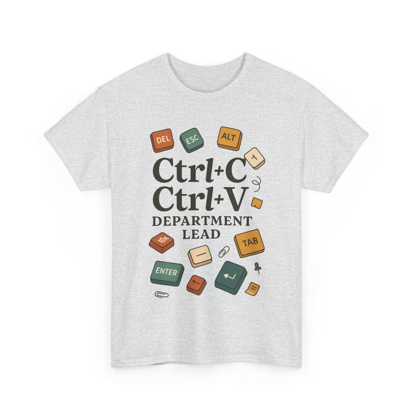 Funny Office T-Shirt - Ctrl+C Ctrl+V Department Lead Tee, Gift for Tech Lover, Creative Workwear, Programmer Apparel, Geeky Humor Shirt