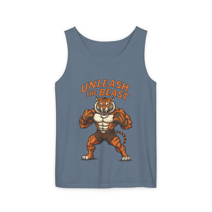 Unleash The Beast Tiger Gym Tank Top - Mens Workout Muscle Tank, Fitness Motivation Sleeveless Shirt, Bodybuilding Top, Strong Beast Gym Top