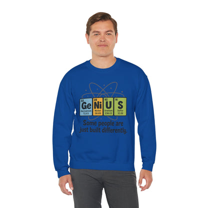 Funny Mens Genius Sweatshirt, Periodic Table Nerd Pullover, Smart Science Gift for Him, Genius Sweatshirt,  Science Lovers Gift
