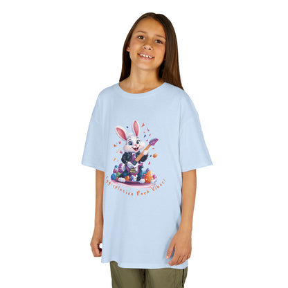 Explosive Rock Vibes Kids Tee - Fun Bunny Graphic T-Shirt for Young Rockstars