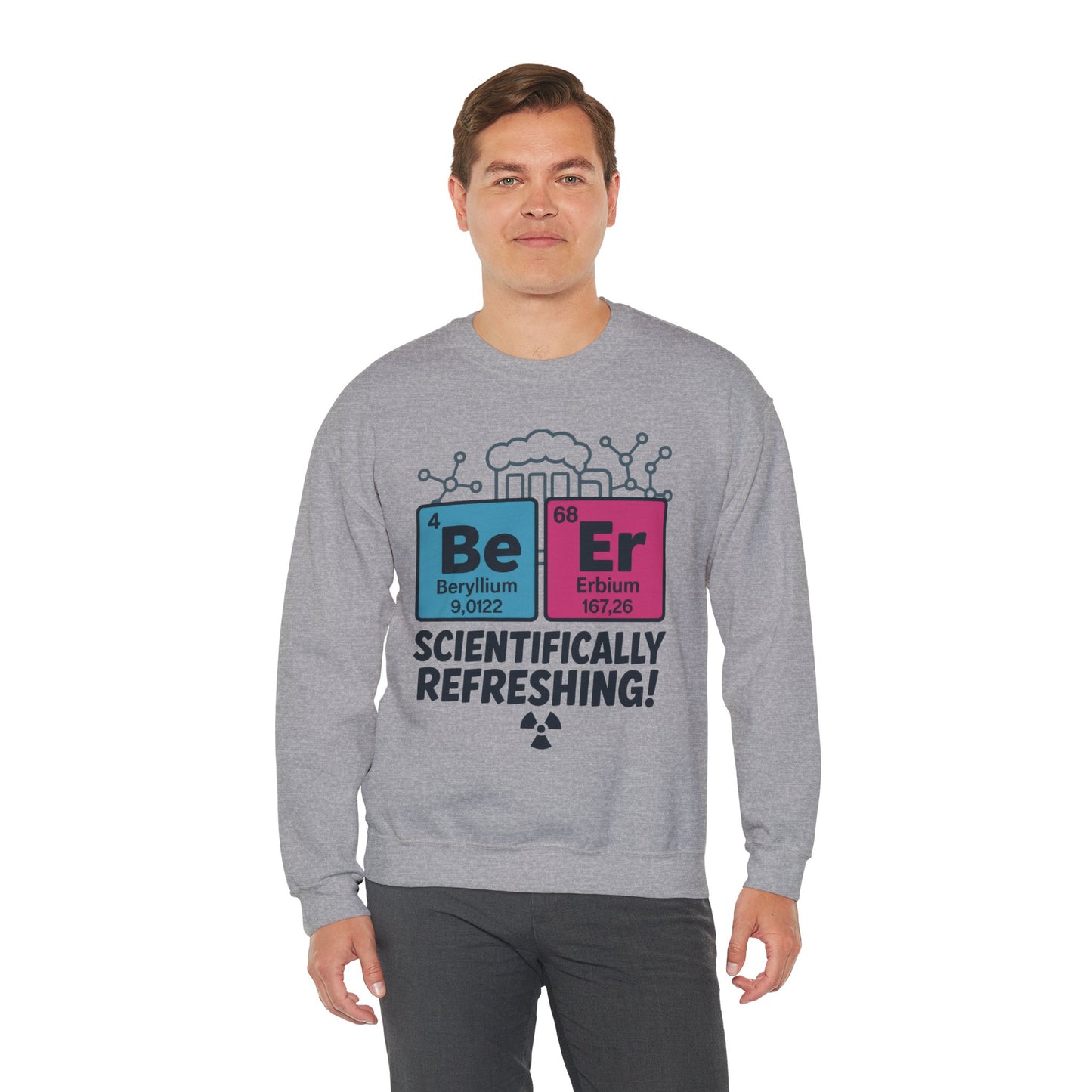 Scientifically Refreshing Beer Mens Sweatshirt, Gift for Beer Lovers, Science-Inspired Apparel, Perfect for Parties and Gatherings