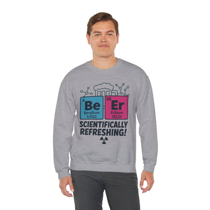 Scientifically Refreshing Beer Mens Sweatshirt, Gift for Beer Lovers, Science-Inspired Apparel, Perfect for Parties and Gatherings