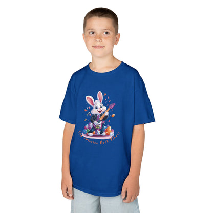 Explosive Rock Vibes Kids Tee - Fun Bunny Graphic T-Shirt for Young Rockstars