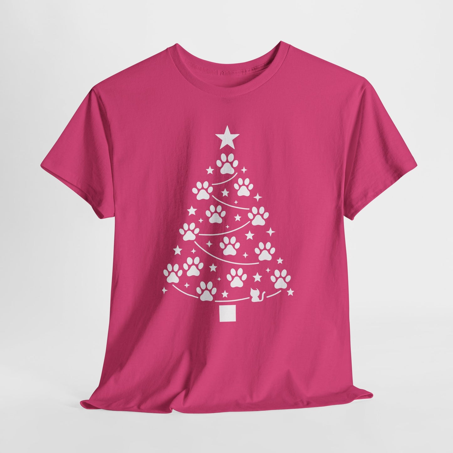 Paw Christmas Tree Women's T-Shirt, Pet Lover Holiday Tee