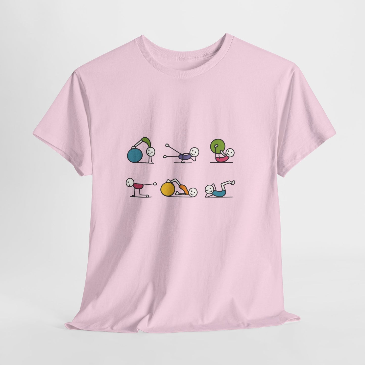 Fit Fun Pilates Figure Womens T-Shirt, Cute Workout Tee, Funny Yoga Gym Top for Women, womens activewear tee