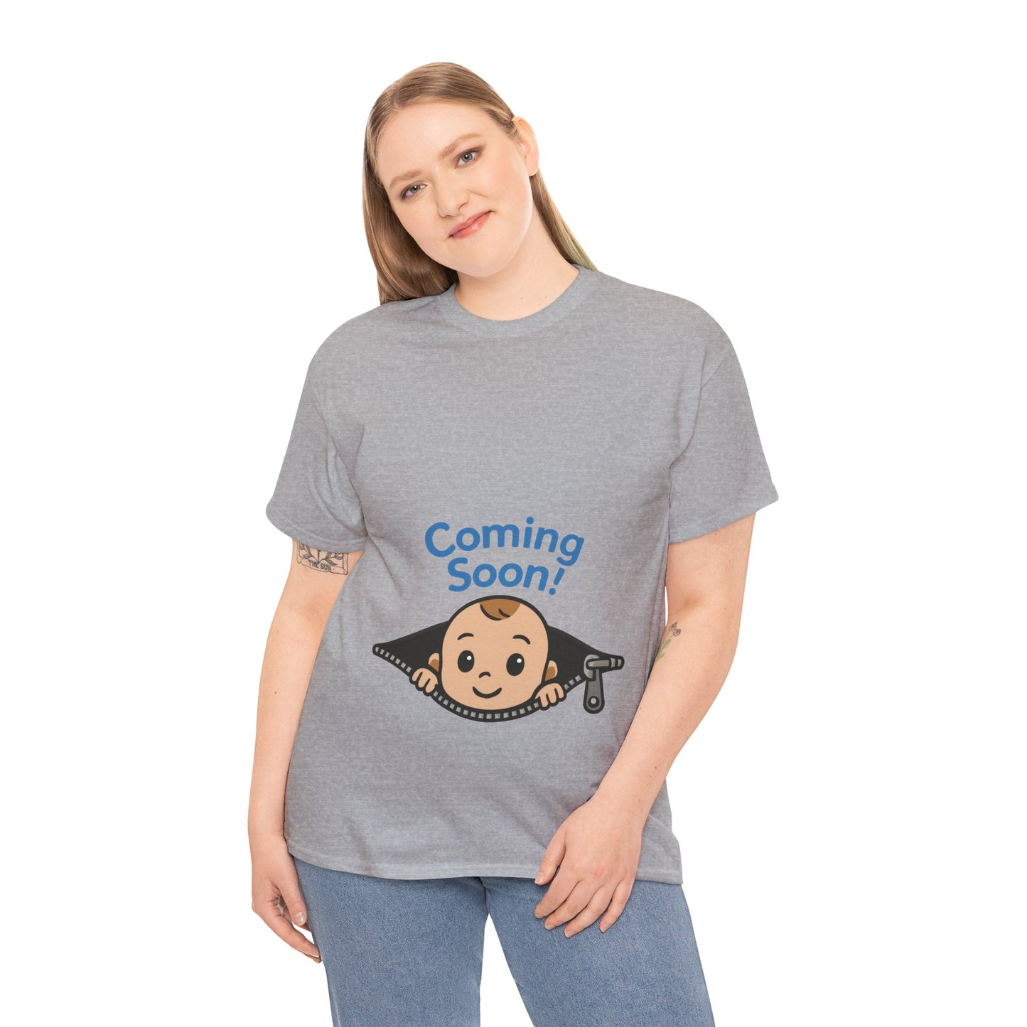 Coming Soon Maternity Tee, Cute Baby Boy Pregnancy Announcement Tee, Funny Expecting Mom Gift, Gender Reveal Tee, Baby Shower Top