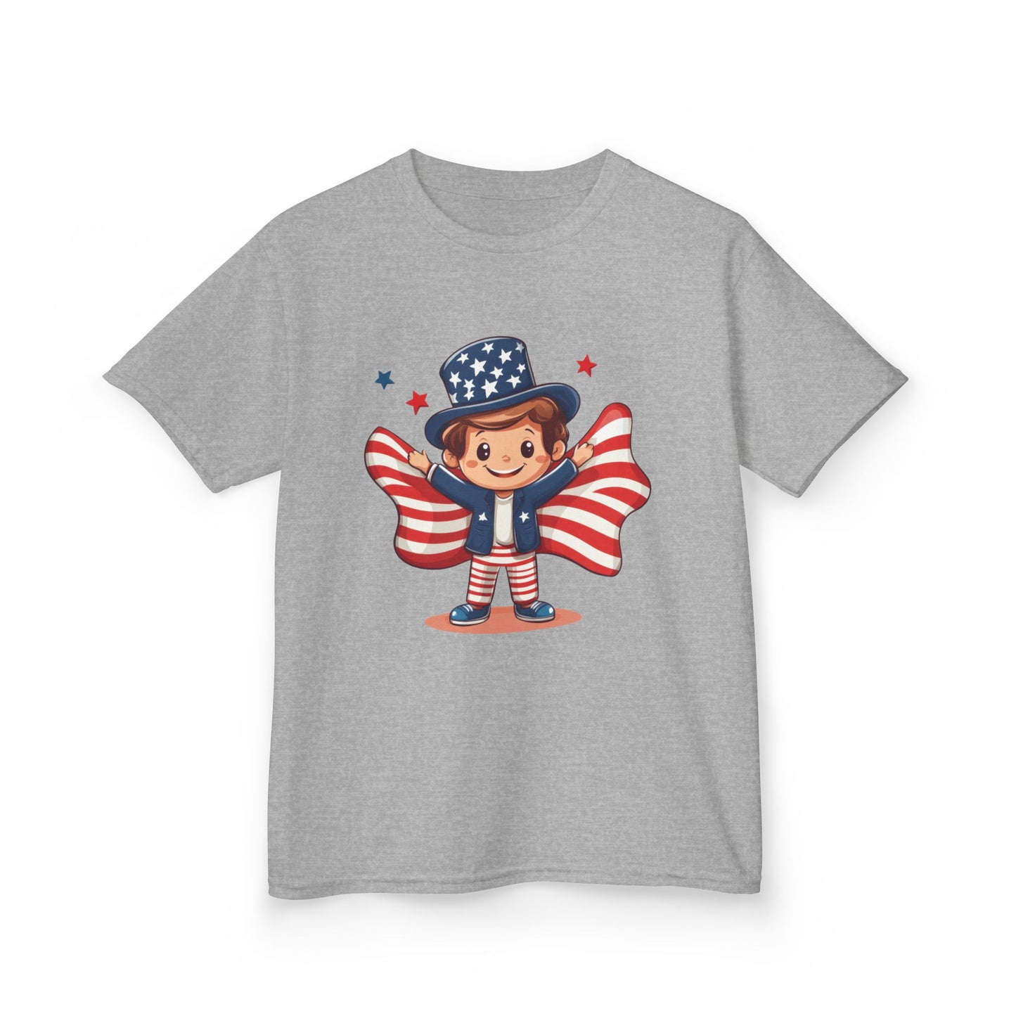 4th of July Kids T-Shirt,Kids  Unisex Patriotic Tee, American Flag Outfit for Boys and Girls, Independence Day Shirt, Cute American Shirt