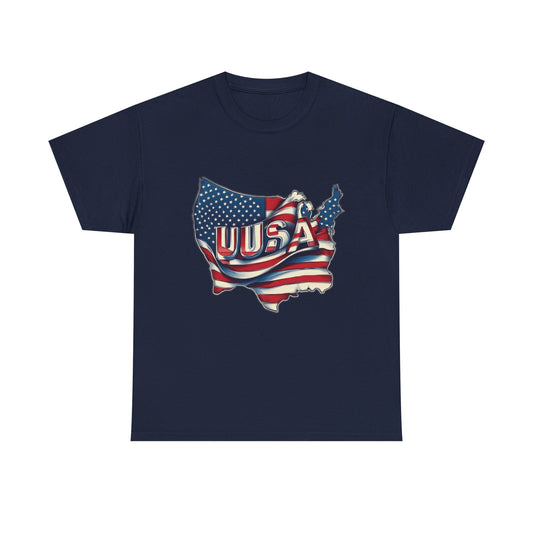Patriotic Unisex Tee - USA Flag Design, Perfect for Independence Day, 4th of July, Gifts, Casual Wear, Festival