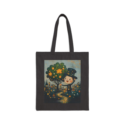Eco-Friendly Cotton Canvas Tote Bag, Cute Gift for Nature Lovers, Beach Bag, Shopping Tote, Earth Day Accessory, Reusable Bag