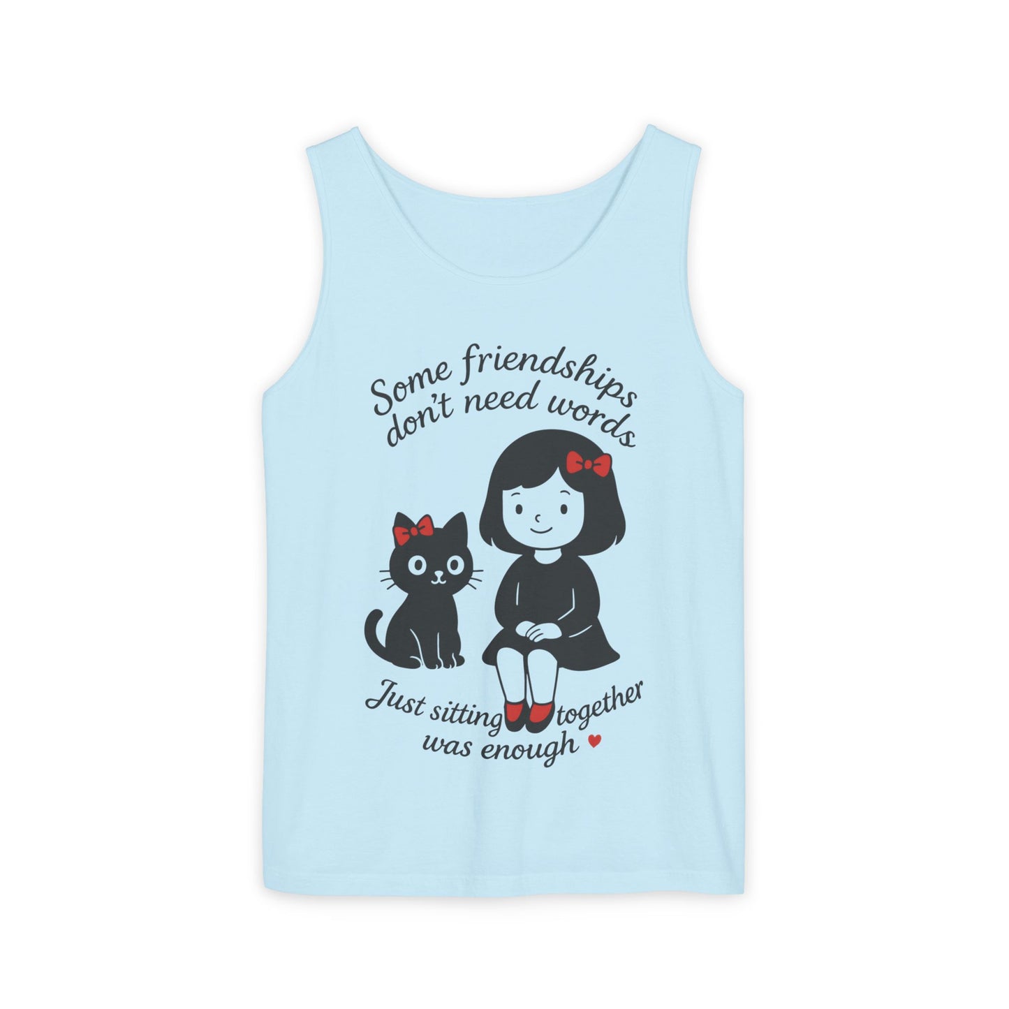 Friendship Tank Top, Cute Cat Lovers Gift, Womens Summer Apparel, Perfect for Casual Outings, Friendship Day, Cat Mom Tees