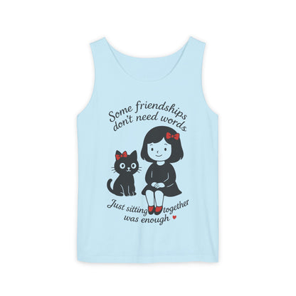 Friendship Tank Top, Cute Cat Lovers Gift, Womens Summer Apparel, Perfect for Casual Outings, Friendship Day, Cat Mom Tees