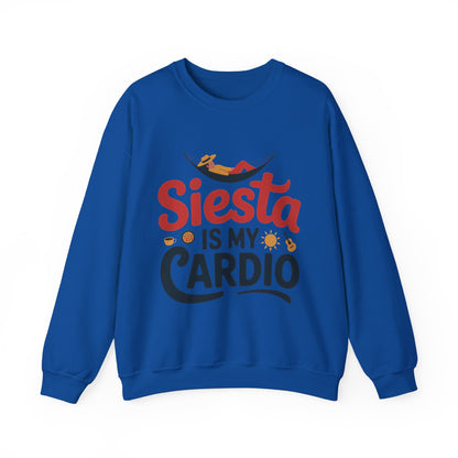 Men's Heavy Blend™ Crewneck Sweatshirt, Siesta Is My Cardio Funny Mens Sweatshirt Spain Gift