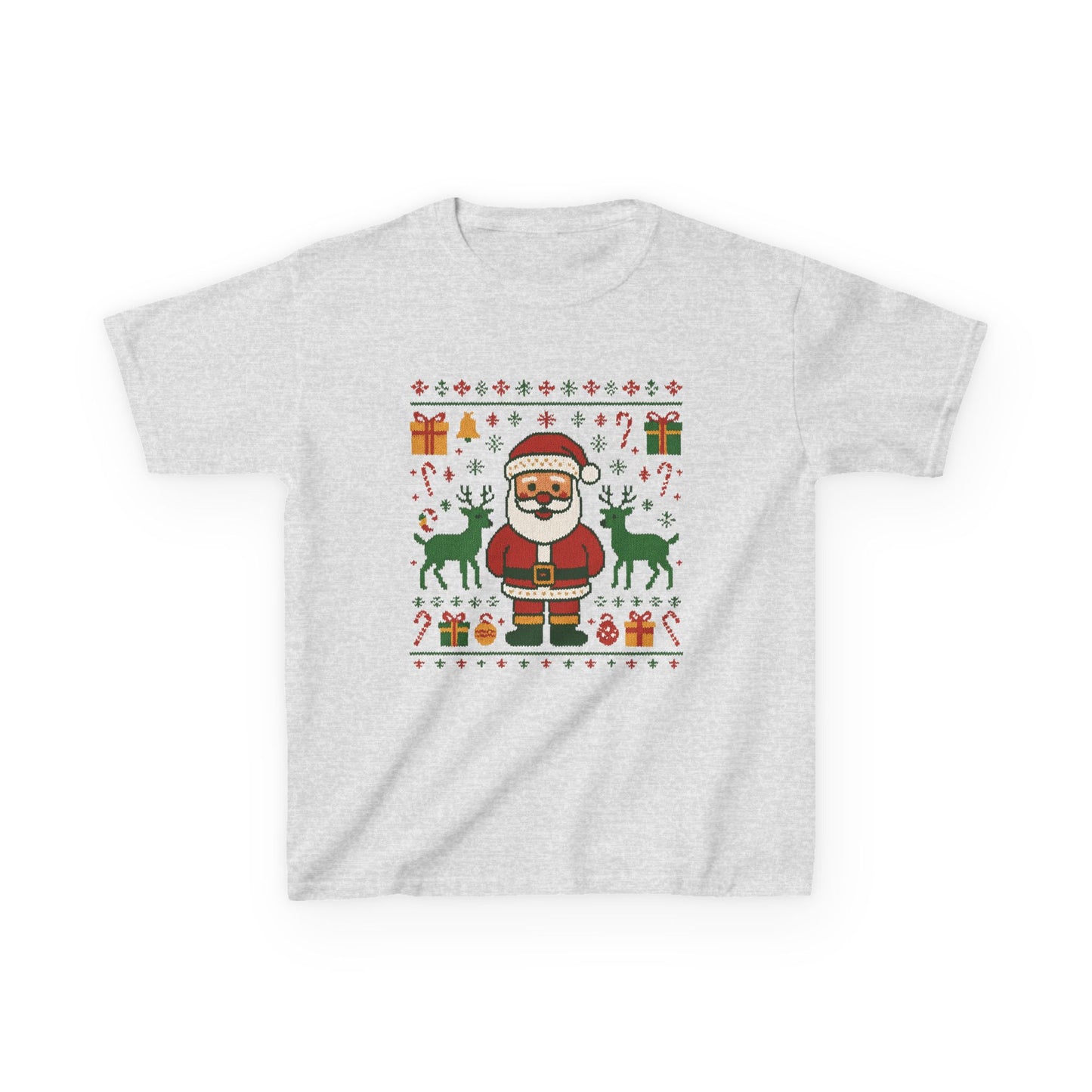 Kids Santa Christmas Shirt, Holiday Style Kids Sweater
