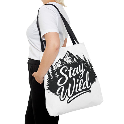 Stay Wild Tote Bag | Eco-friendly Shopping Bag, Adventure Tote, Outdoor Enthusiast Gift, Stylish Carryall, Perfect for Summer Adventures