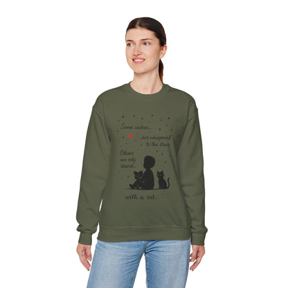 Cozy Cat-Inspired Crewneck Sweatshirt - Literary Lover Gift, Womens Layer, Cat Enthusiast Apparel, Thoughtful Gift for Cozy Nights