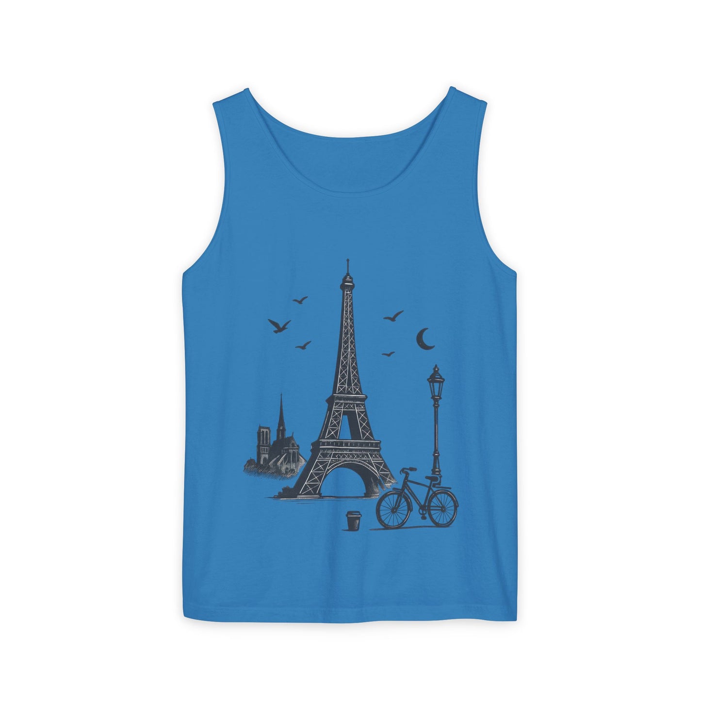 Parisian Dreams Tank Top, Unisex Summer Wear, Graphic Tee, Travel Inspired Apparel, Vacation Outfit, Casual Tank for All Occasions