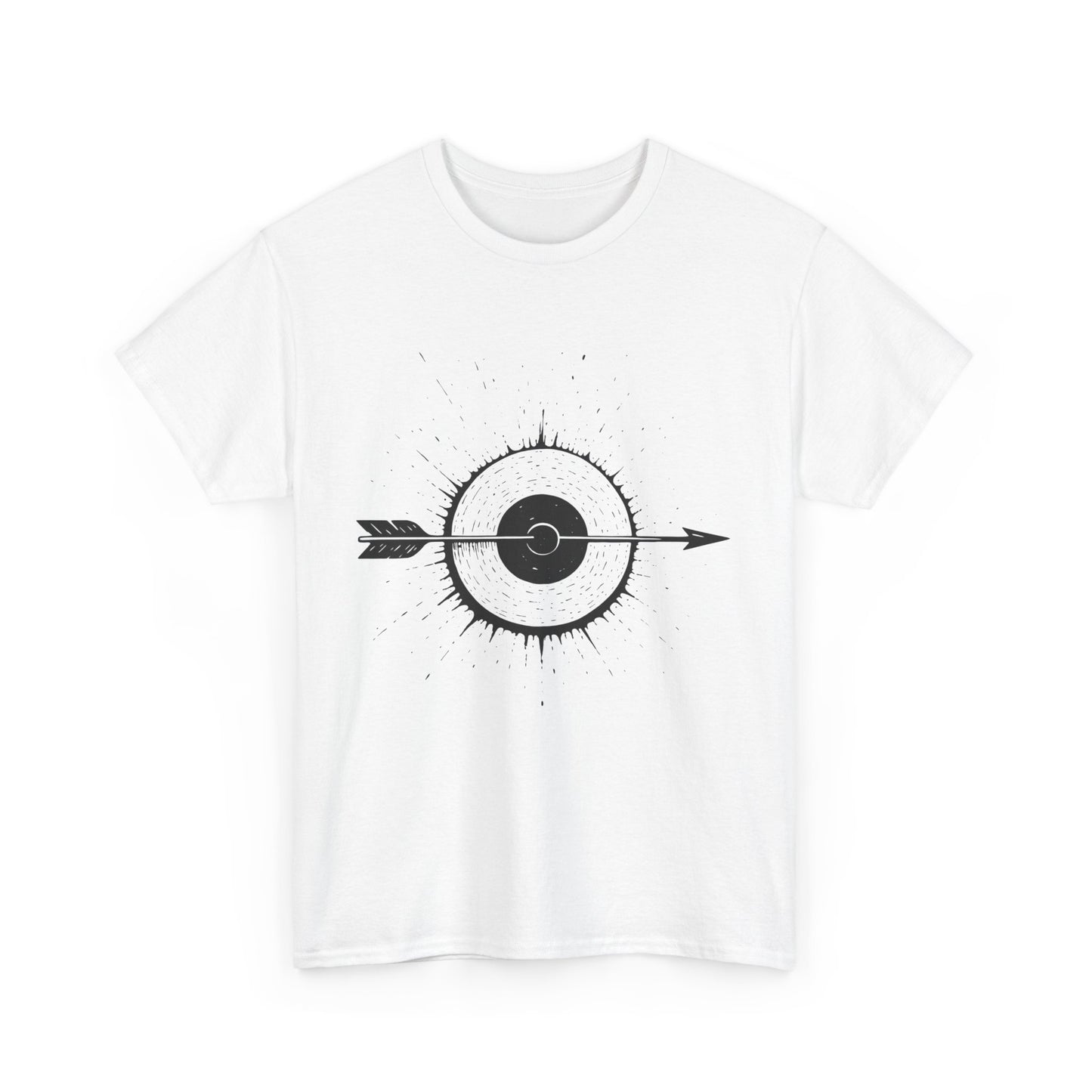 Artistic Arrow Graphic Unisex Cotton Tee, Motivational Shirt, Casual Wear, Gift for Him/Her, Trendy Fashion