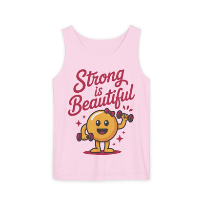Strong is Beautiful Womens Tank Top, Cute Fitness and Gym Motivation Shirt, Workout Shirt, Exercise Top, Gift for Her, Summer Activewear