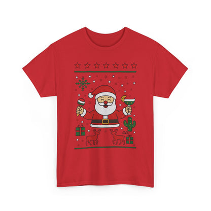 Women's Funny Santa Christmas Shirt, Festive Holiday Party Tee