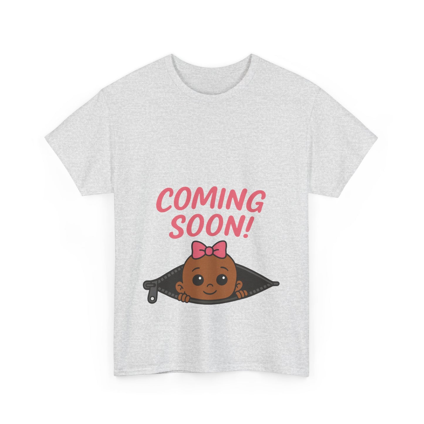 Coming Soon Maternity Tee, Cute Baby Girl Pregnancy Announcement Tee, Funny Expecting Mom Gift, Gender Reveal Tee, Baby Shower Top