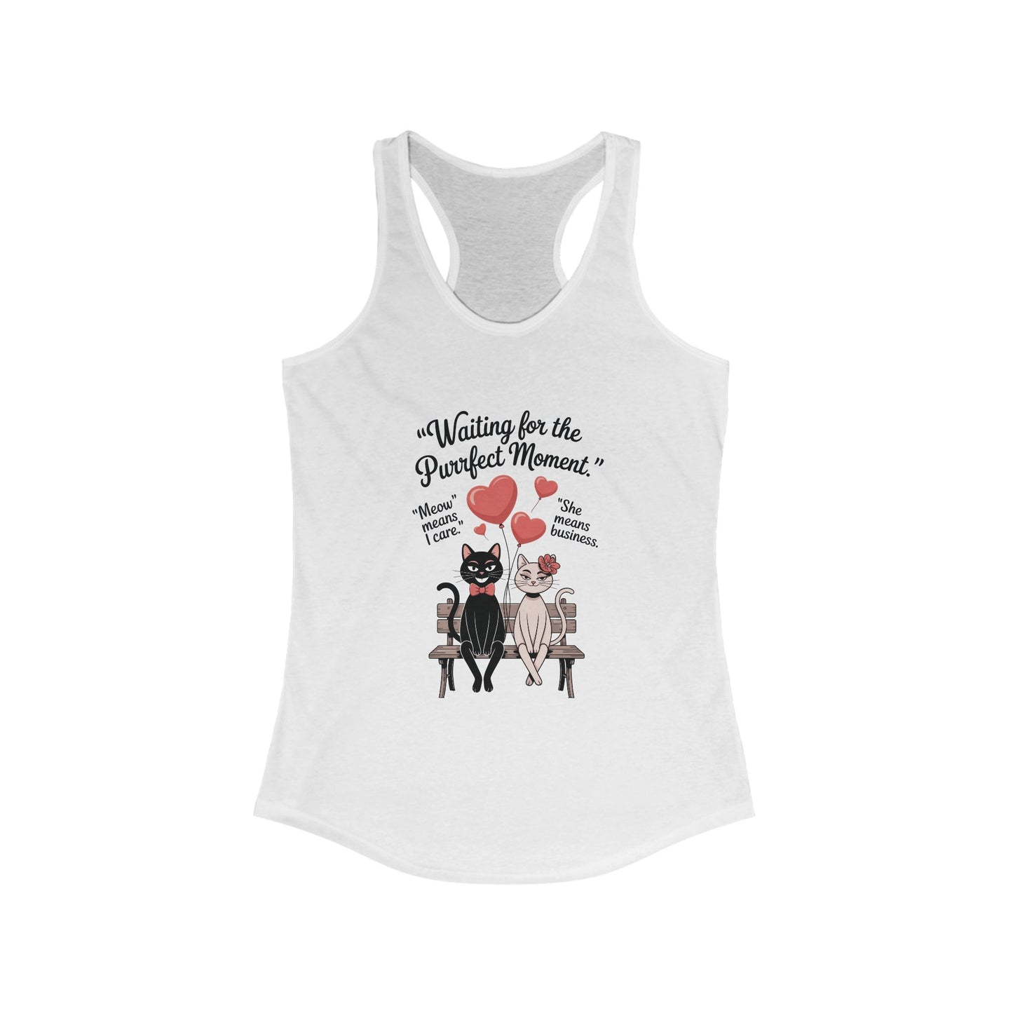 Love and Laughter Women's Tank - Cute Cat Design, Perfect for Summer, Valentine's Gift, Casual Wear, Gym Top