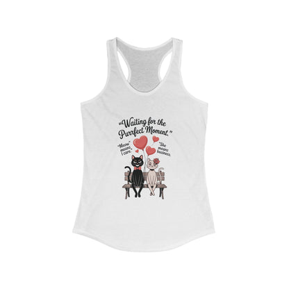 Love and Laughter Women's Tank - Cute Cat Design, Perfect for Summer, Valentine's Gift, Casual Wear, Gym Top