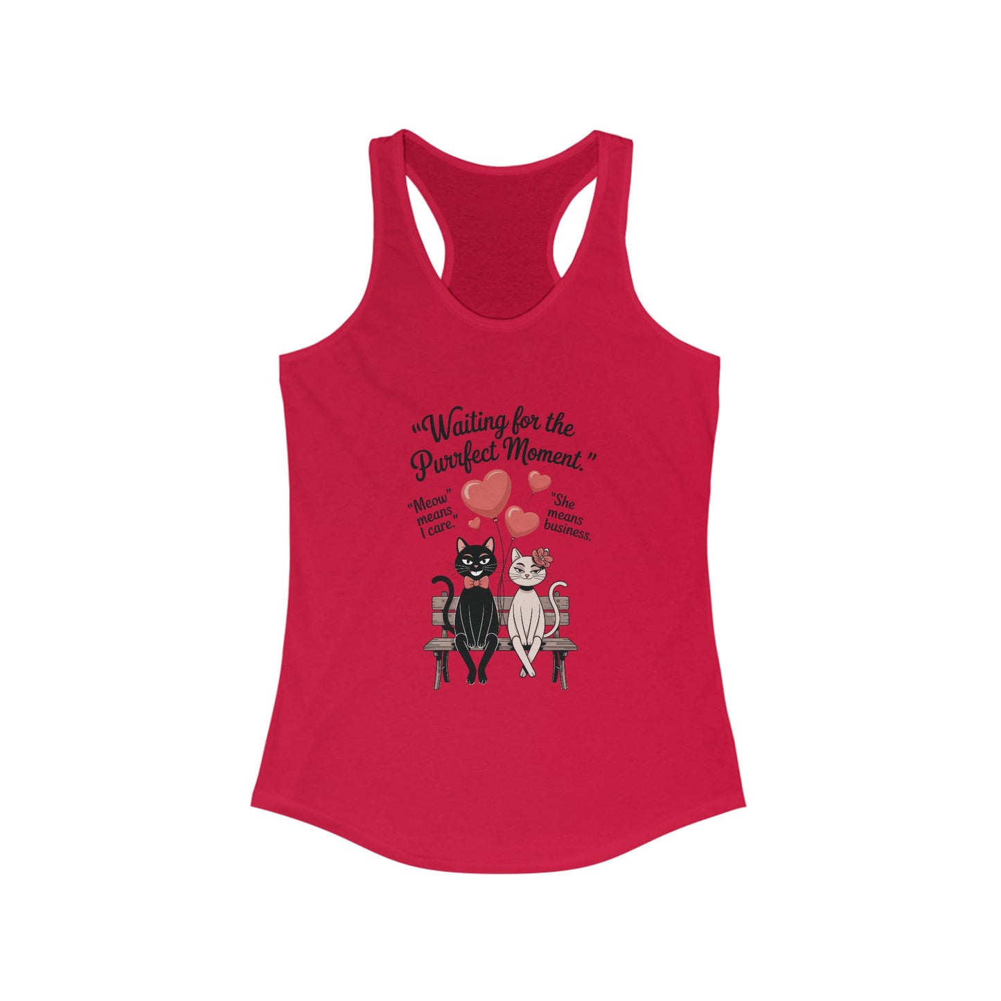 Love and Laughter Women's Tank - Cute Cat Design, Perfect for Summer, Valentine's Gift, Casual Wear, Gym Top
