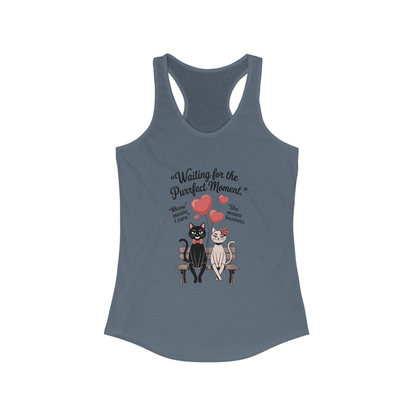 Love and Laughter Women's Tank - Cute Cat Design, Perfect for Summer, Valentine's Gift, Casual Wear, Gym Top