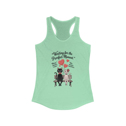 Love and Laughter Women's Tank - Cute Cat Design, Perfect for Summer, Valentine's Gift, Casual Wear, Gym Top