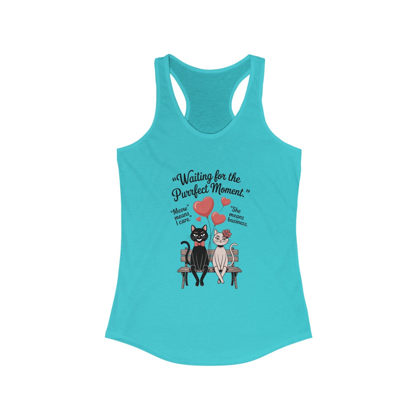 Love and Laughter Women's Tank - Cute Cat Design, Perfect for Summer, Valentine's Gift, Casual Wear, Gym Top