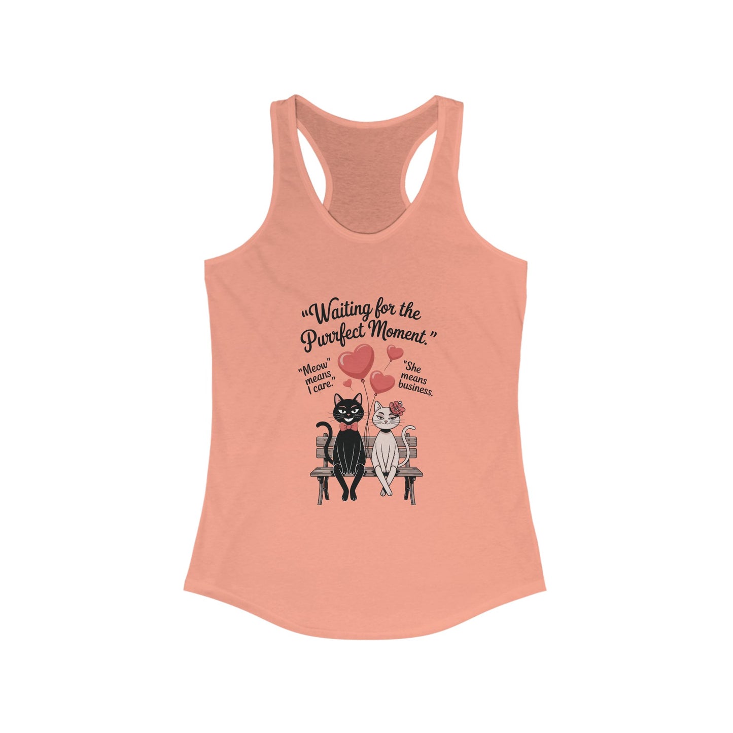 Love and Laughter Women's Tank - Cute Cat Design, Perfect for Summer, Valentine's Gift, Casual Wear, Gym Top