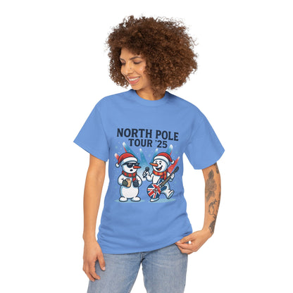 North Pole Tour 25 Women's Christmas T-Shirt, Funny Holiday Music Tee