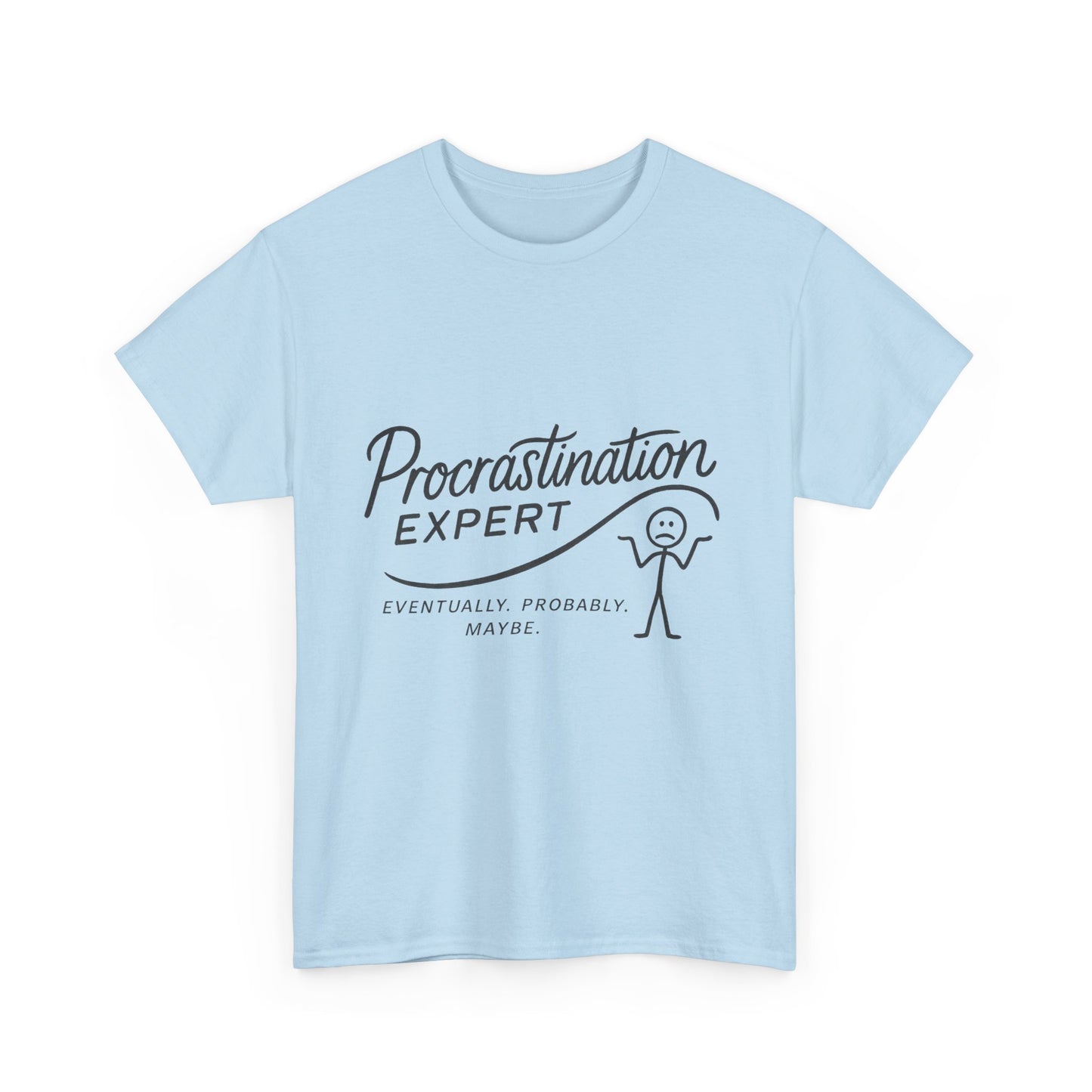 Procrastination Expert Men's Tee, Funny Shirt for Slackers, Gift for Students, Men's Comfortable Casual Wear, Laughs for Every Occasion