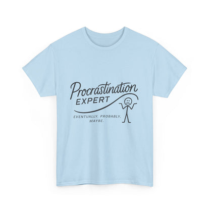 Procrastination Expert Men's Tee, Funny Shirt for Slackers, Gift for Students, Men's Comfortable Casual Wear, Laughs for Every Occasion