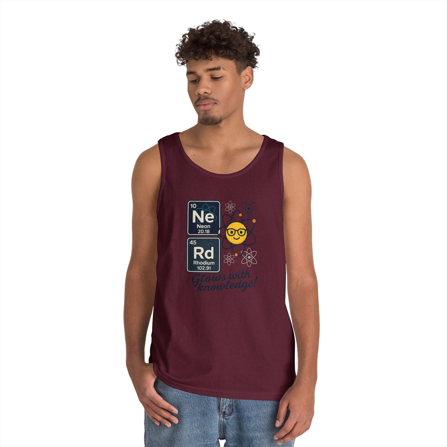 Nerd Tank Top for Men, Funny Science Shirt, Periodic Table Sleeveless Tee, Geeky Workout Shirt, Gift for Teachers, gift for Science Events