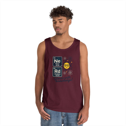 Nerd Tank Top for Men, Funny Science Shirt, Periodic Table Sleeveless Tee, Geeky Workout Shirt, Gift for Teachers, gift for Science Events