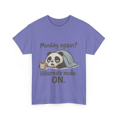 Funny Panda Hibernate Womens Tee, Cute Animal Shirt, Unisex Cotton Tee, Gift for Lazy Days, Monday Motivation T-shirt
