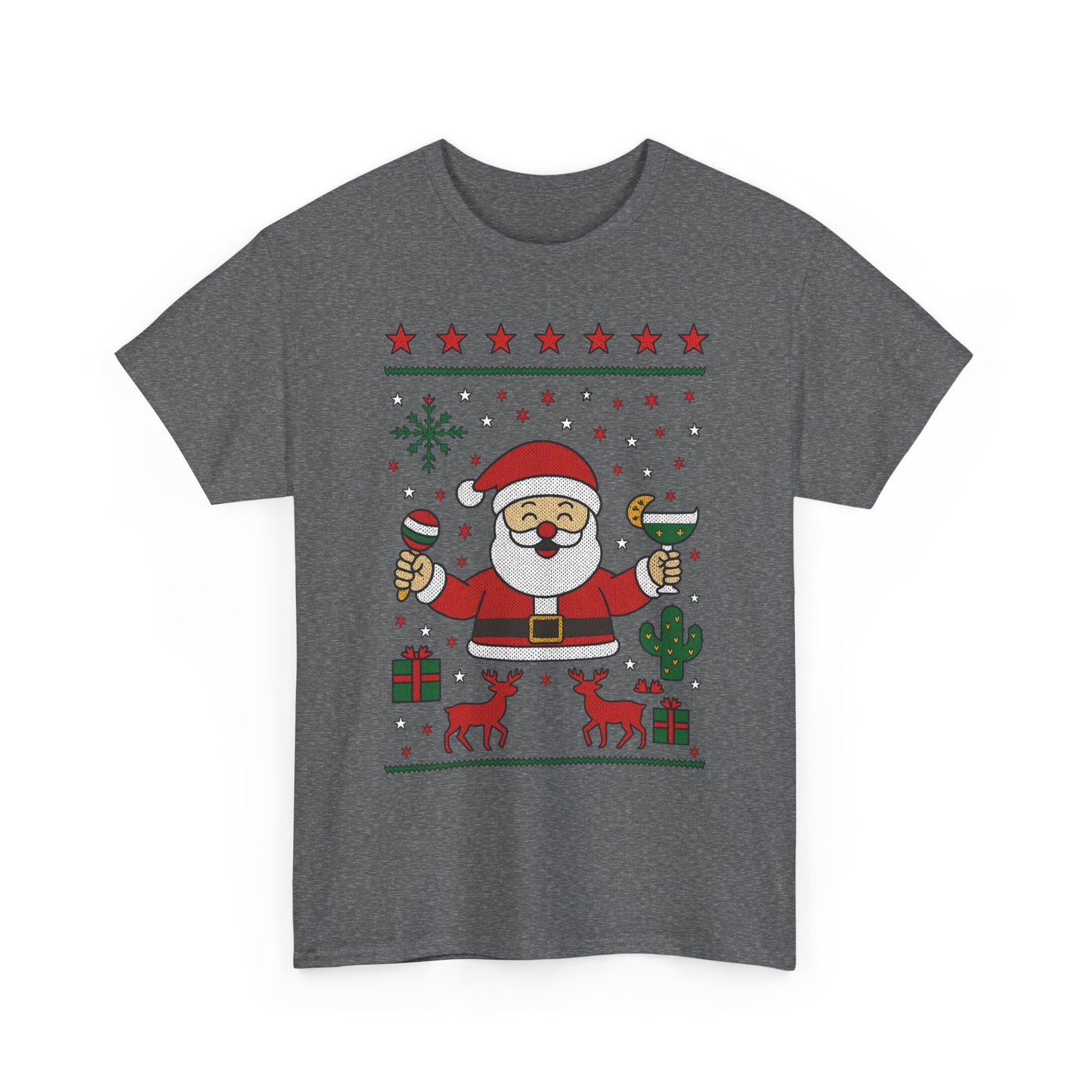 Women's Funny Santa Christmas Shirt, Festive Holiday Party Tee