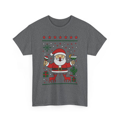 Women's Funny Santa Christmas Shirt, Festive Holiday Party Tee