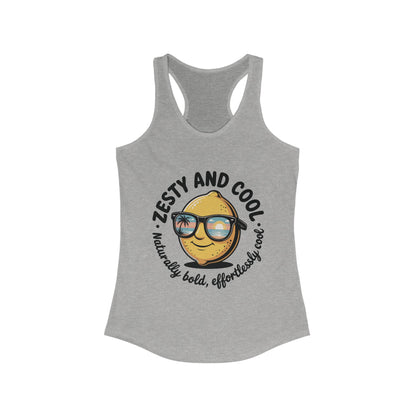 Zesty Lemon Tank Top, Womens Heavy Cotton Tank, Funny Graphic Tee, Summer Apparel, Gift for Lemon Lovers, Beachwear, Funny Summer Tee