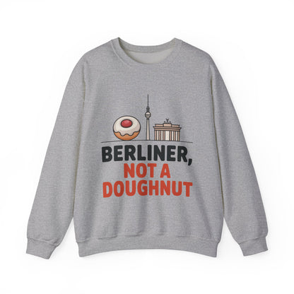 Mens Heavy Blend™ Crewneck Sweatshirt, Berliner Not a Doughnut Funny Berlin Mens Sweatshirt