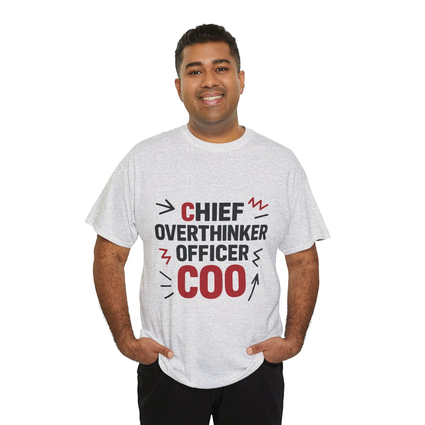 Men's COO T-Shirt, Chief Overthinker Officer Funny Graphic Tee, Office Humor Shirt for Him
