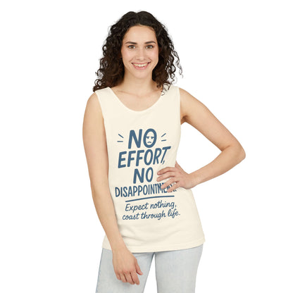 No Effort Womens Tank Top, Funny Lazy Life Quote, Workout Humor Sleeveless Shirt, Casual Gym Top, Gift for Her, Perfect for Lazy Days