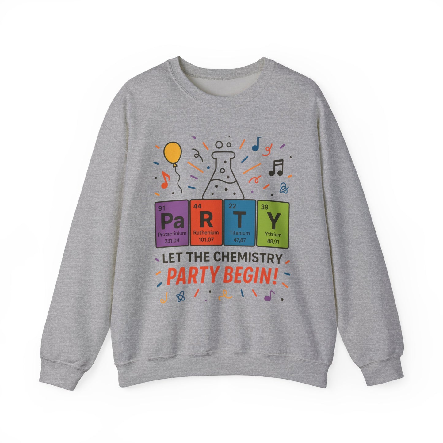 Party Chemistry Crewneck Sweatshirt, Chemistry Sweatshirt, Science Gift, Cute Crew Neck, Birthday Sweatshirt, Unisex Pullover