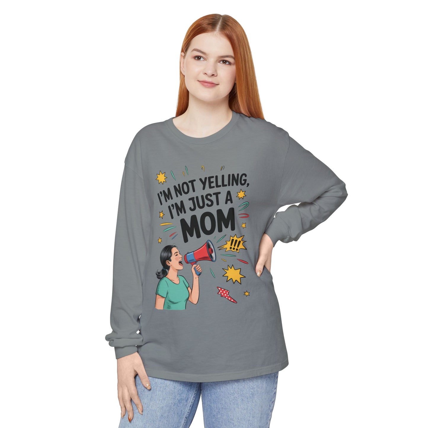 Funny Mom Long Sleeve T-Shirt, I'm Not Yelling I'm Just a Mom, Mother's Day Gift, Loud Mom Life Tank Top,  Mother's Day Apparel