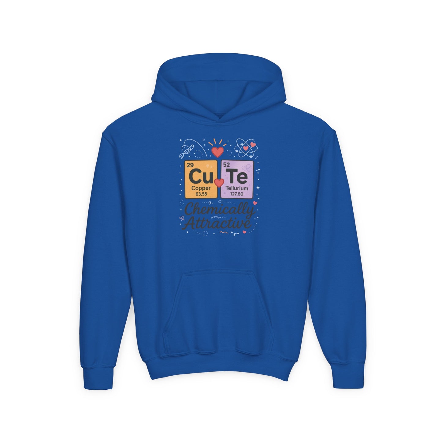 CuTe Teen Hoodie, Science Sweatshirt for Girls, STEM Youth Hoodie, Nerdy Gift for Teens, Cute Chemistry Gift, Science Lover Hoodie